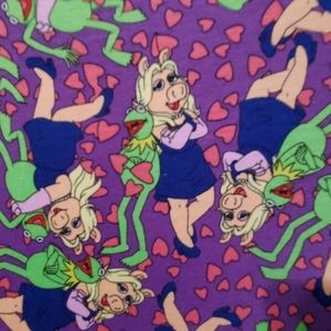 DISNEY MISS PIGGY  & KERMIT Shirt Size S  RARE FIND Muppets Long Coverage New